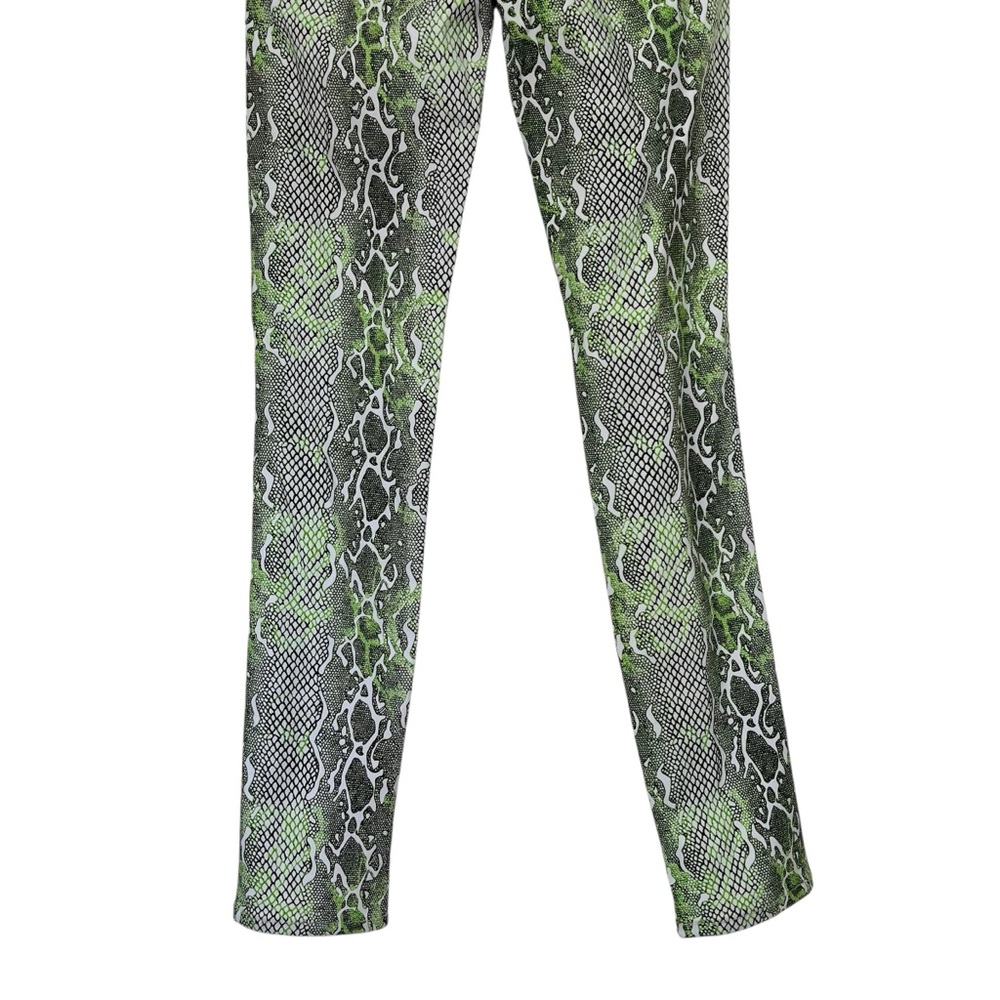 Swank A Posh Green Snake Print Statement Leggings Stretch Pants Size XL - Picture 9 of 10